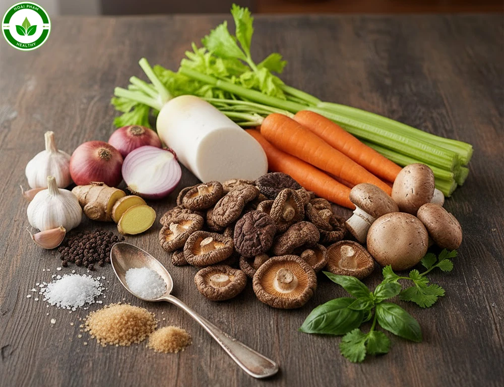 Các Nguyên liệu cần chuẩn bị khi làm hạt nêm chay rất đơn giản và dễ tìm