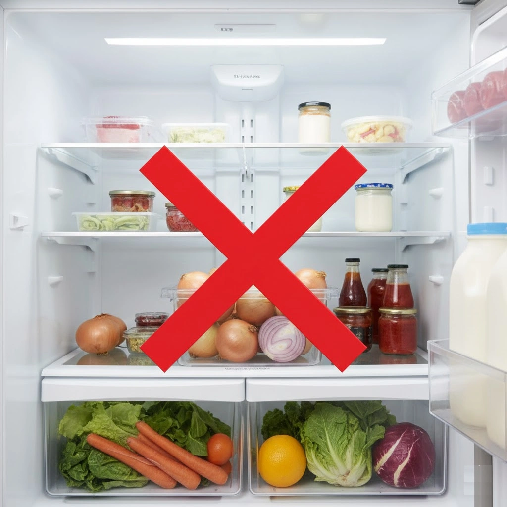 Để hành tây trong tủ lạnh có thể gây ra những tác hại không có lợi cho sức khỏe